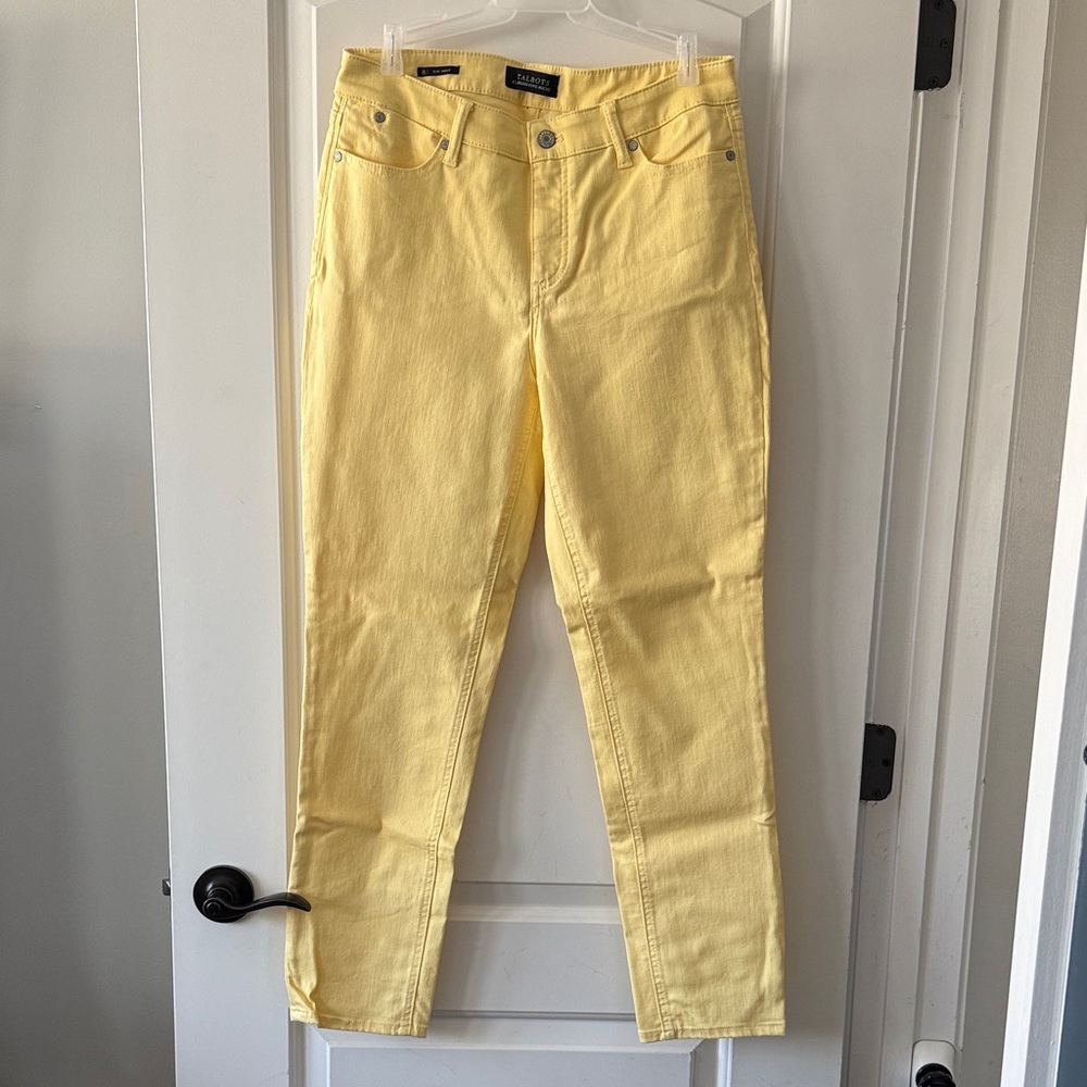 Talbots Yellow High-Rise Slim Jeans